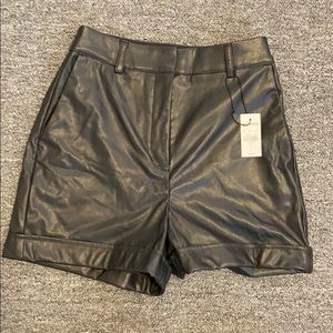 Express Faux Leather Shorts, High Rise